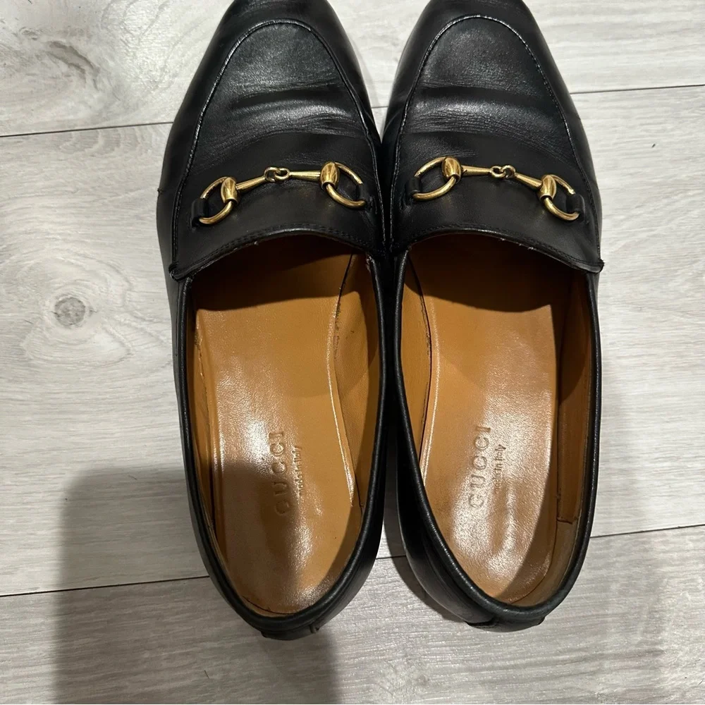 Gucci Jordaan Horsebit Leather Loafers - Picture 3 of 10